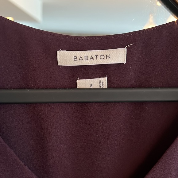 Purple sleeveless v-neck top, Babaton, xs - Picture 2 of 4